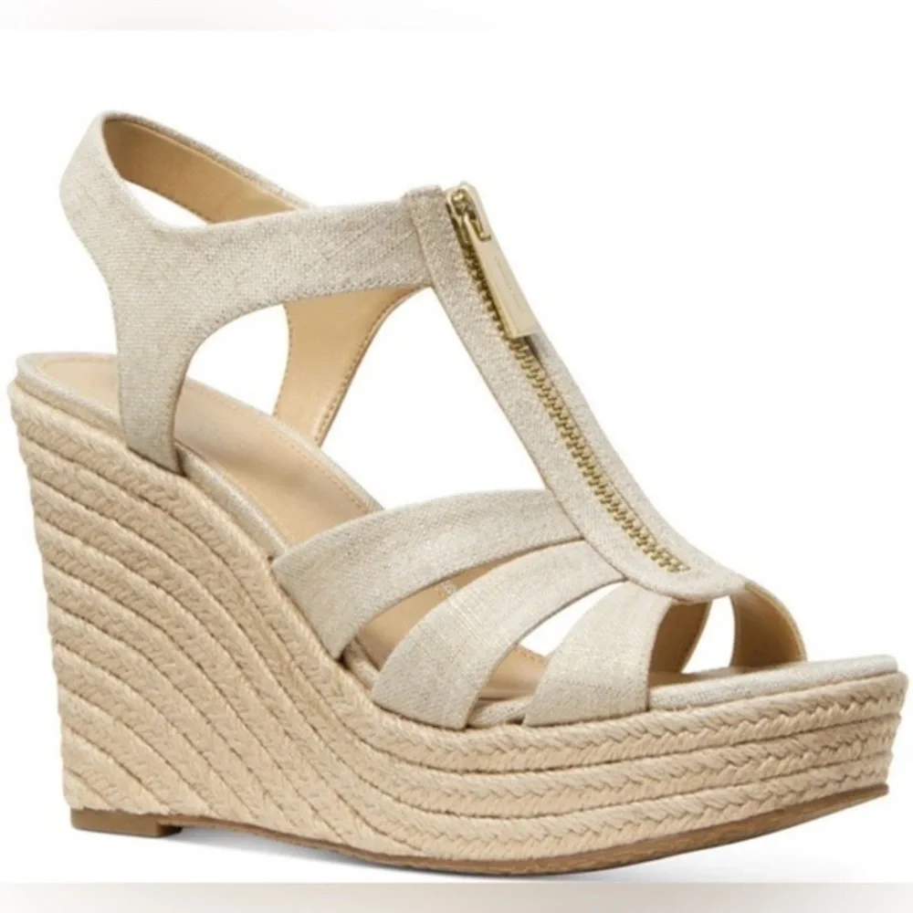 Michael Kors Cream Espadrille Wedges